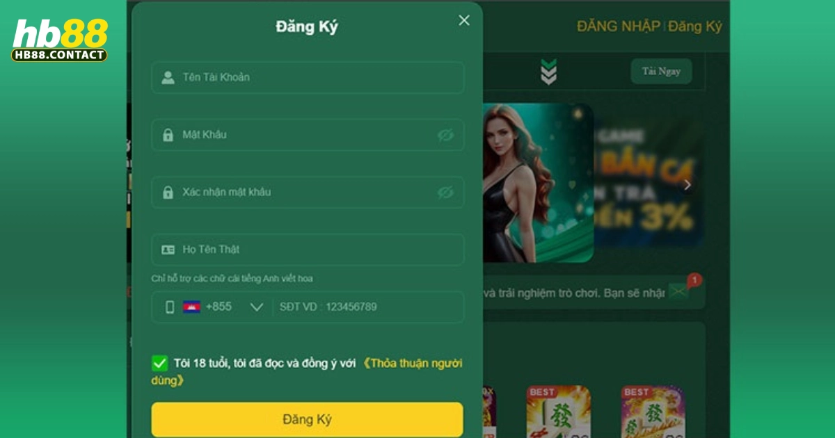 Hb88 - Trang Chủ Nhà Cái HB88.com Uy Tín Tặng 100k 26 Hướng dẫn tạo tài khoản HB88